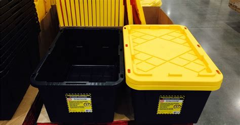 Yellow and black storage bins costco - Compare Product $43.99 After $4 OFF Greenmade 27 Gallon Storage Bin, 4-pack
